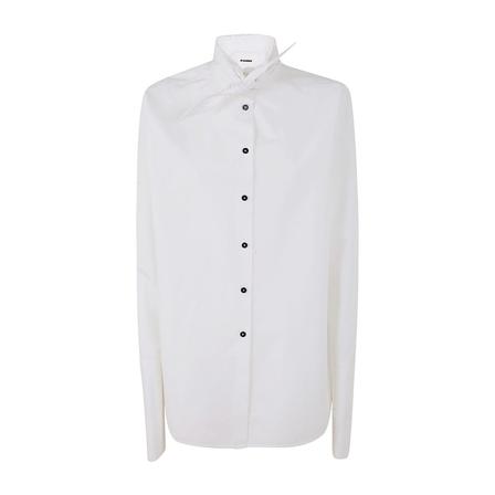Jil Sander Shirt 14 Heavy Organic Cotton Poplin , Wit , Dames , Maat: S