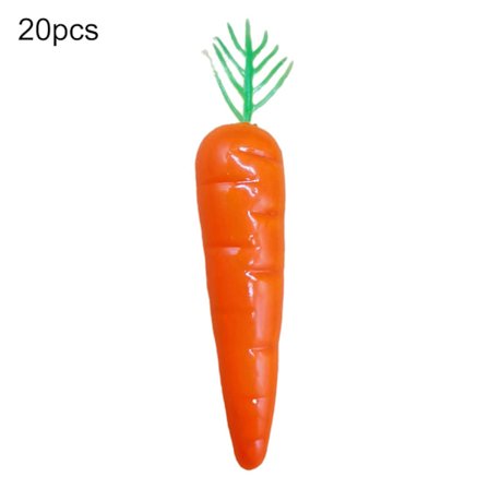 20 stk/sett Påske Simulert Gulrot Glitrende Polystyren Styrofoam Påskekanin Dekorasjon Simulert Påske Gulrot Dekor
