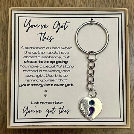 Nøkkelring Mental Helse Semikolon Nøkkelring