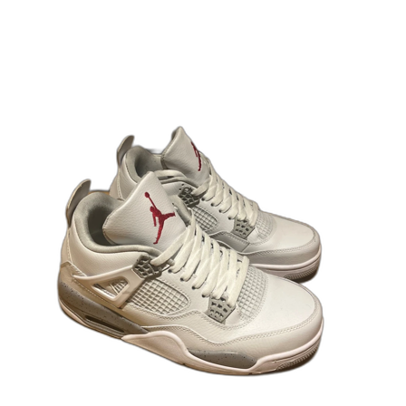 Nike Air Jordan 4 vit/grå sneakers
