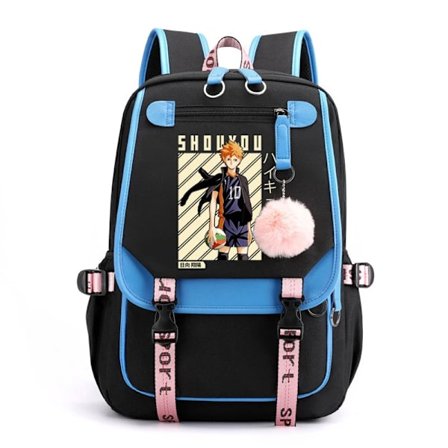 Haikyuu Ryggsäckar Anime Söt Lappteknik Student Skolväskor Trendiga Mochilas Para Estudiantes Herr Axelväska Dam Reseryggsäck~07579