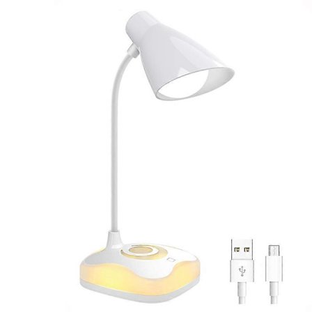 Øyebeskyttelse bordlampe kreativ berøringsbryter USB liten nattlampe soverom nattbord oppladbar bordlampe