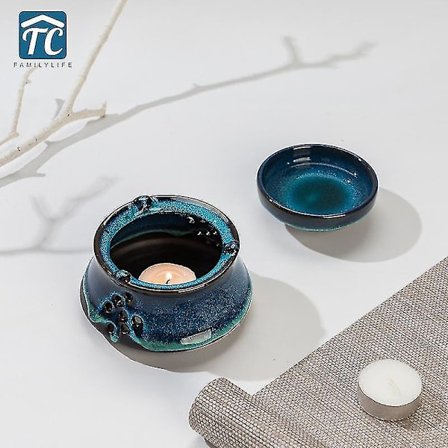 Japansk Keramisk Tevarmer Base Lysestager Isolering