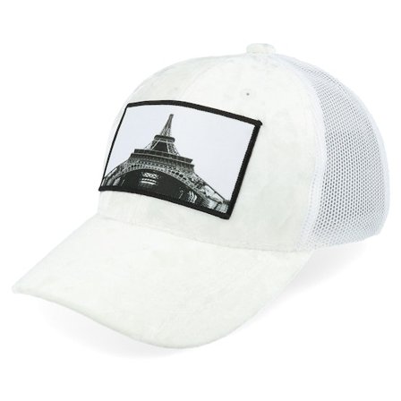 Calza Pennello - Bianco trucker Cappellino - Kids Eiffel Tower Velvet White Trucker @ Hatstore