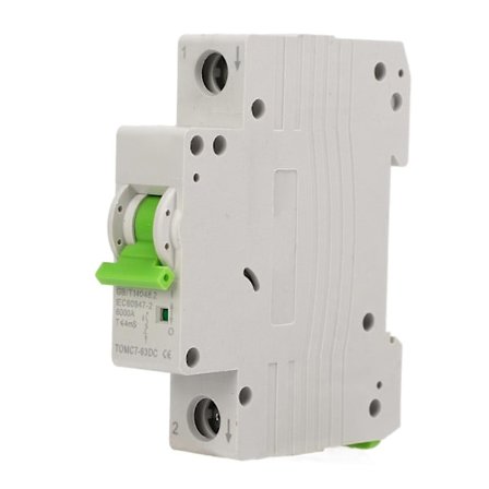 PV Strømbryter 1P Mini Magnetisk System Hurtig Utløsning DC Kretsisolator for Solcelleanlegg 250V 63A