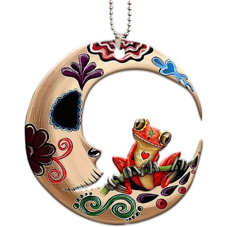 Froskemåne Bil Bakspeil Anheng Bilhengende Ornament, Bilinnredning Dekor