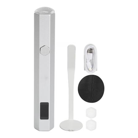 Mini LED -kynsilaite 2 Vaihdettavalla Teholla Kannettava Selke Silikonik rki S dett v Magneettinen Digitaalinen Kynsivalo Hopea