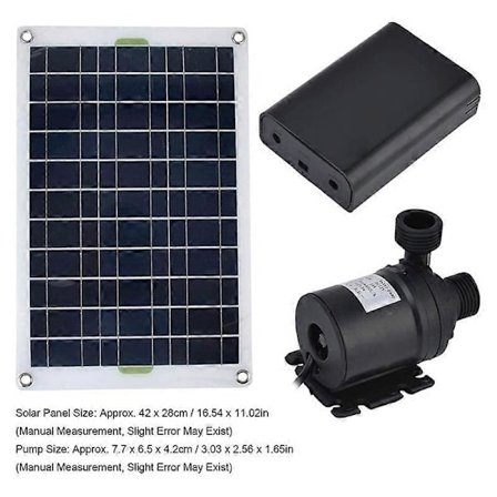 50W Solcelle Vandpumpe 800L/H DC12V (INTET batteri) Solcelle Vandfontæne Pumpe Lav Støj til Have Familie Vandfontæne