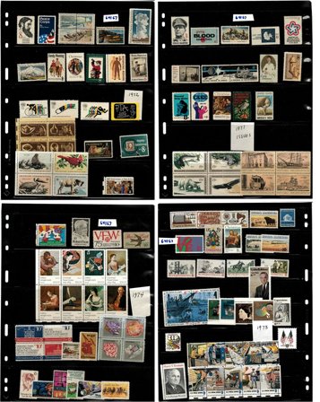 USA 1971-1974 - Postfrisk samling med 117 frimærker