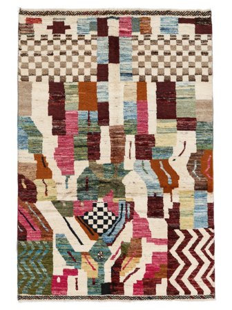 Noué À La Main Moroccan Berber - Afghanistan 136X191 Tapis De Laine Beige/Marron Petit