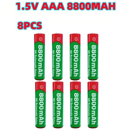 NYT 8800mAh genopladeligt batteri AAA alkalinitetsbatteri 1,5 V AAA-batteri til ure Mus Computere Legetøj Så videre