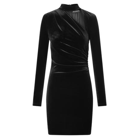Han Kjøbenhavn, Short Drape Dress Zwart, Dames, Maat:M