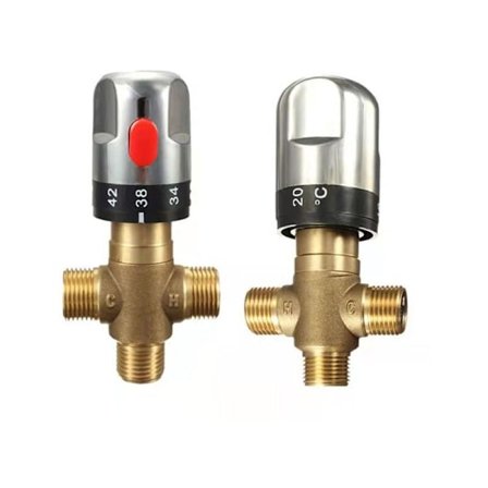Standard termostat 1/2 keramisk patronhane blandet vandtemperatur kontrolventil badeværelsestilbehør 1 stk
