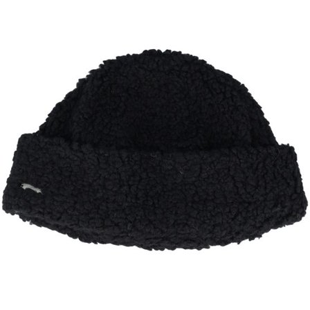 Seeberger - Svart cuff Beanie - Teddy Toque Black Cuff @ Hatstore