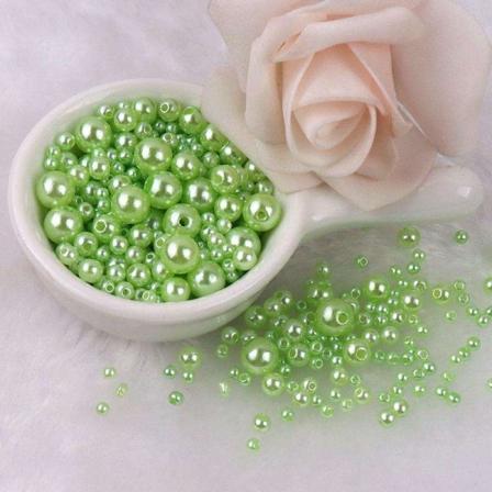 Akrylperler - 150 stk - Smykkelaging - DIY - Perleimitasjon Green