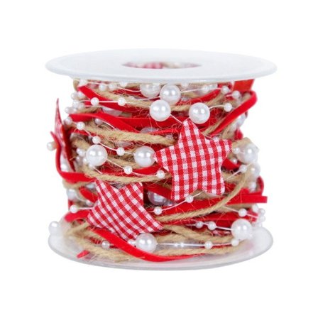 Jul band dekoration stjärna pärla kedja band jul träd prydnad