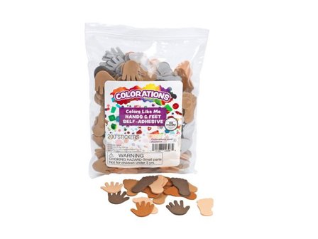 Stickers hand fot olika hudtoner 200/fp - Lyreco - Skola och förskola - Hobbymaterial - Bokmärken och stickers