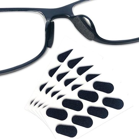 Nese pads for briller, 20 par myke skum-nese pads - (20 * 8 mm) (Svart)