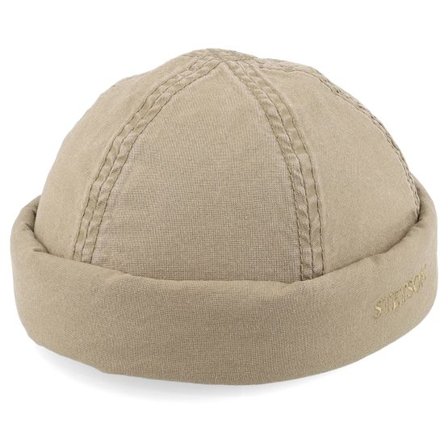 Stetson - Beige docker Beanie - Delave Organic Cotton Beige Docker @ Hatstore