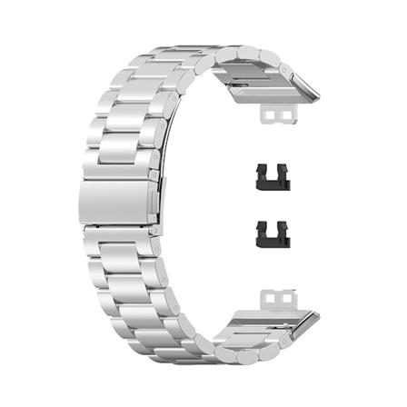 Ruostumattomasta teräksestä valmistettu kellohihna Huawei Watch Fitille (TIA-B09/TIA-B19) Hopea