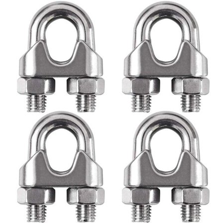 4 stk Wire Tau Klemme Clip U Bolt Sadel Feste Feste Kabel
