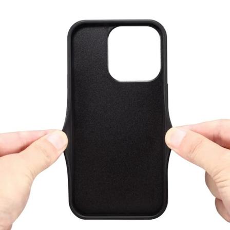 iPhone 14 Pro Max Mobilskal Korthållare Med Stativ - Grå