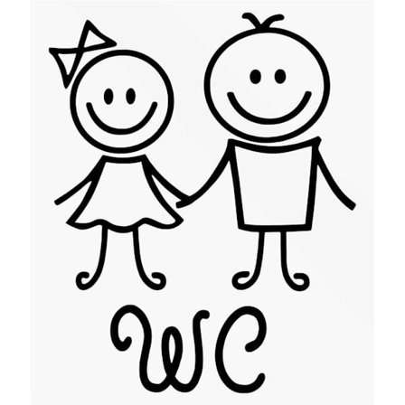 Fjerning av tegneserie WC vegg klistremerker toalett toalett veggmaleri klistremerke PV