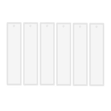 6 stk./sæt 5,7 tommer rektangulær silikone bogmærkeform DIY bogmærkeform til fremstilling af epoxyharpiks smykker C