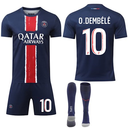 2024-2025 Paris Saint-Germain Hjemme Barn Voksen Fotballdrakt No.10 O.Dembélé