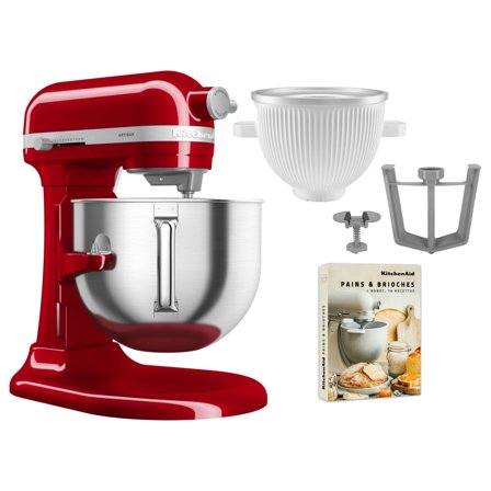 Kitchenaid 5KSM70SHXE köksmaskin 6,6 liter + 5KSMICM Ice Cream Maker, red | Köksmaskiner > Köksassistenter | Bagaren och Kocken