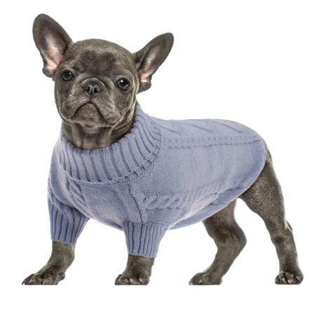 Varm solid strikket genser Hund turtleneck kjæledyr høst/vinter klær