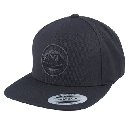 Wild Spirit - Schwarz snapback Cap - Mountain And Eagle Black Patch Black Snapback @ Hatstore
