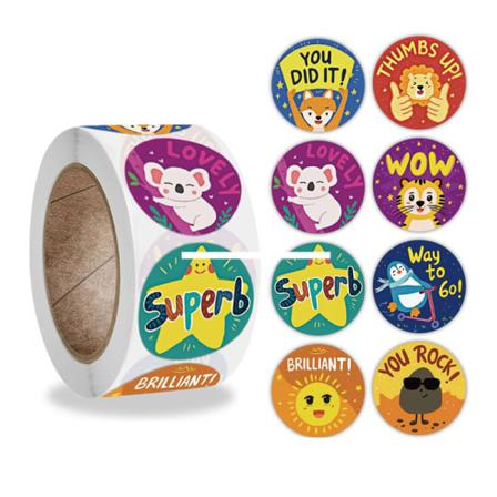 500st Stickers Klistermärken - Djur Motiv - Cartoon Multifärg