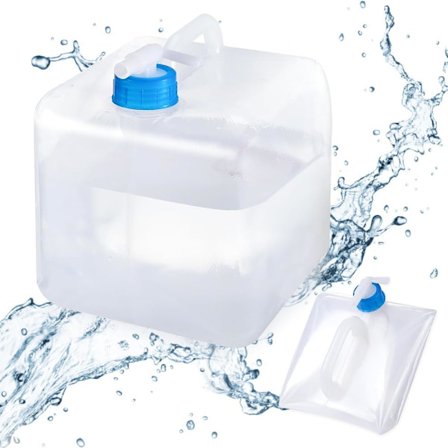 Sammenklappelig vandspand med hane - 10L bærbar foldbar beholder til camping, bilrejser, hjemmebrug og udendørs brug