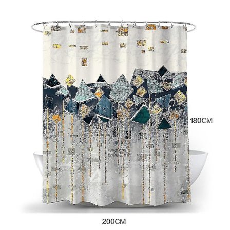 Moderne badeværelse vandtæt bruseforhæng farver størrelser tilgængelige