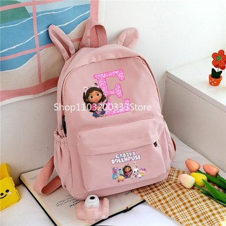 Ny Gabby Dukkehuse Piger Skole Rygsæk Kawaii Børne Rygsæk Tegneseriebrev Trykt Skoletaske Søde Piger Skoleartikler