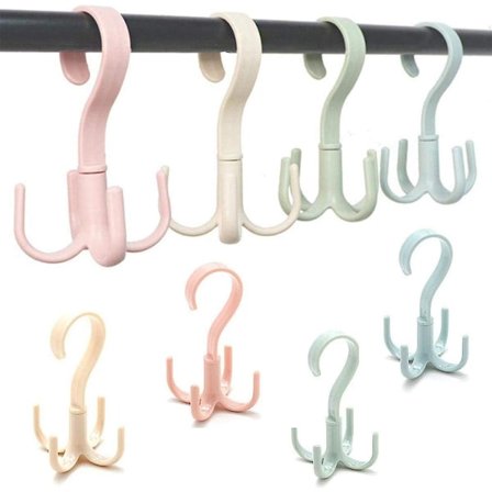 Roterande Handväskhängare 360 Graders Roterande Krok Garderob Multifunktionell Krok för Upphängning av Bälten Handväskor Slipsar Scarves