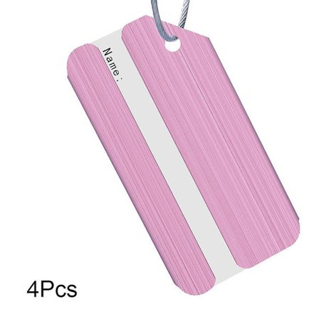 4 stk. Aluminium Bagasje Tags Reise ID Etiketter Tag for Bagasje Kofferter