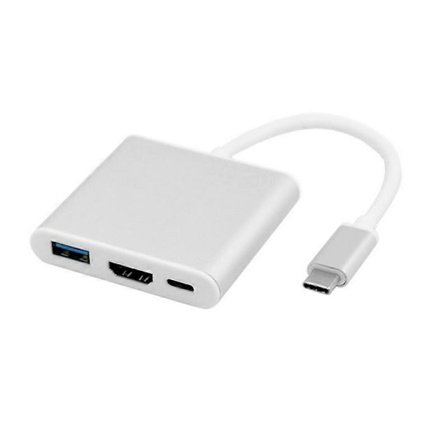USB Typ-C 3.1 till HDMI+USB3.0 OTG+Typ-C Hona Adapter 1080P HD Videoöverföringsadapter