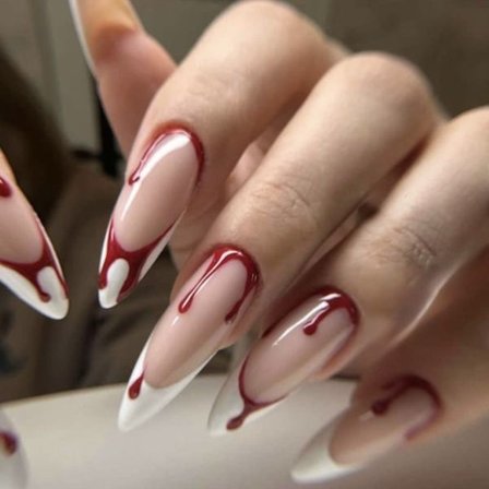 Almond Fake Nails Halloween tekokynnet 1 1