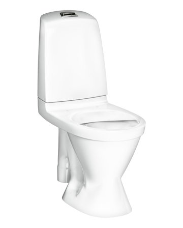 Gustavsberg GB111591201200R Toalettsete 1591, rett til servantforbindelse, uten WC sete, Baderom