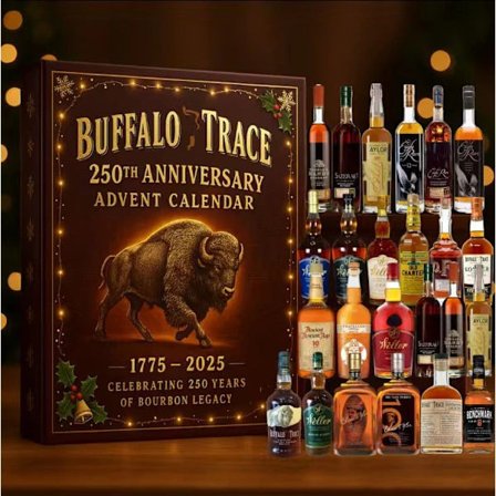 Buffalo Trace Whisky Adventskalender Blind Box, Buffalo Trace Whisky 250-årsjubileum 2D akrylhänge, den perfekta presenten, D