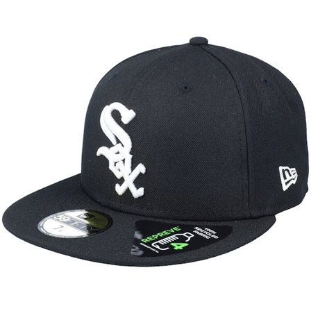 New Era - MLB Black fitted Czapka Z Daszkiem - Chicago White Sox Repreve 59FIFTY Black Fitted @ Hatstore