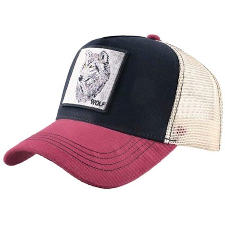 Unisex Animal Mesh Trucker Hat Snapback Broderad Patch Baseball Caps, LT-RD2