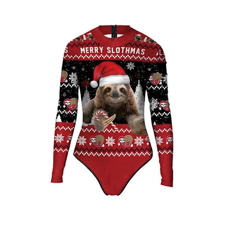 Badedrakt for kvinner, endelte, morsomme julebadedrakter, badetøy, monokini