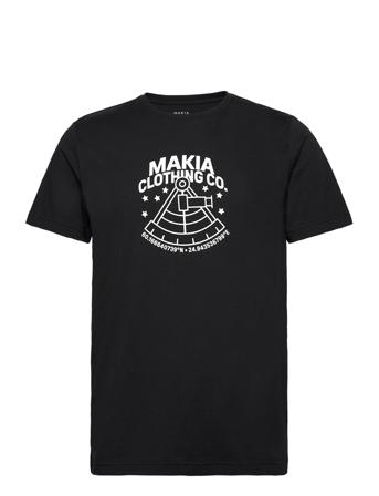 Sextant T-Shirt Tops T-shirts Short-sleeved Black Makia