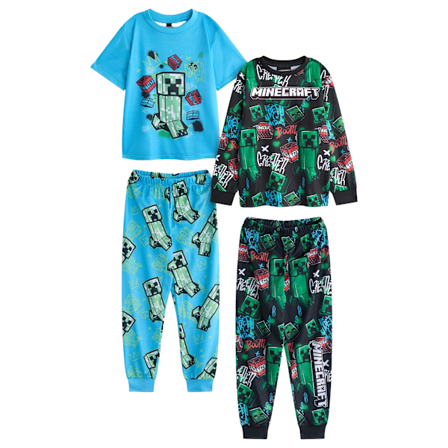 Minecraft Pojkar Creeper Lång Pyjamas Set (2-pack) 9-10 År B