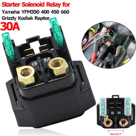 För Yamaha YFM 350 400 450 660 Grizzly Kodiak BigBear 30A Startrelä Solenoidventil