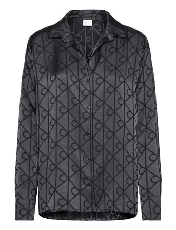 Relaxed Aop Shirt Grey Calvin Klein