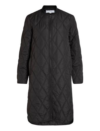 Viquila New L/S Highlow Quilted Jacket Black Vila